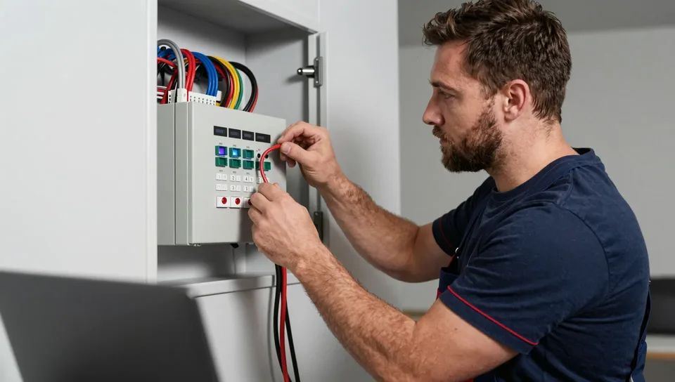 KNX-Komponenten bei einer Smart-Home-Installation